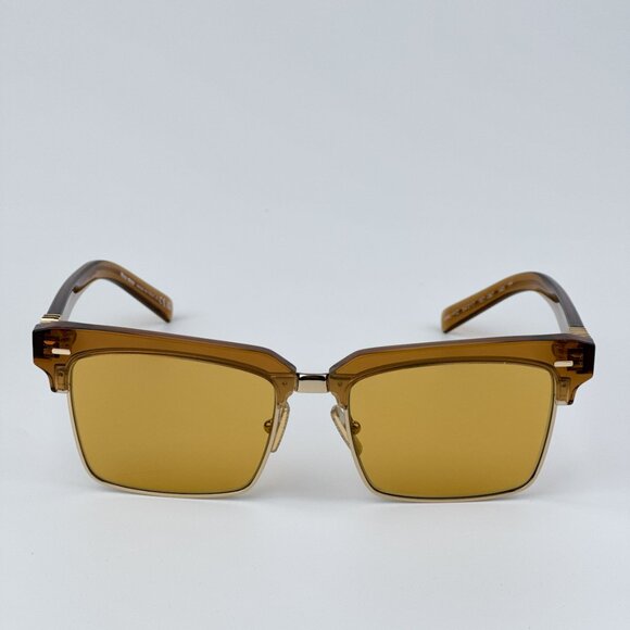Miu Miu MU10ZS 15T0B7 BRAND NEW Sunglasses Caramel Trasparent Yelllow Square Uni main image 6